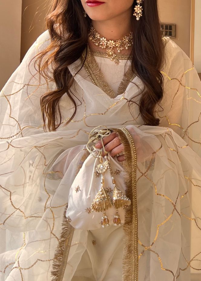 Ivory and Gold Festive Suit