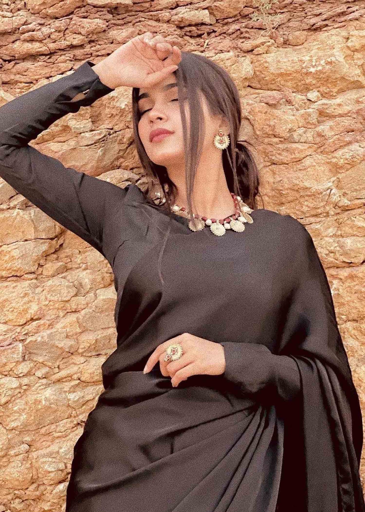 Black Silk Saari - Made-to-Order